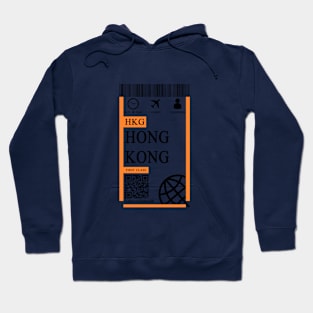 Hongkong flight ticket boarding pass new Hoodie